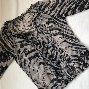 Express sheer print top